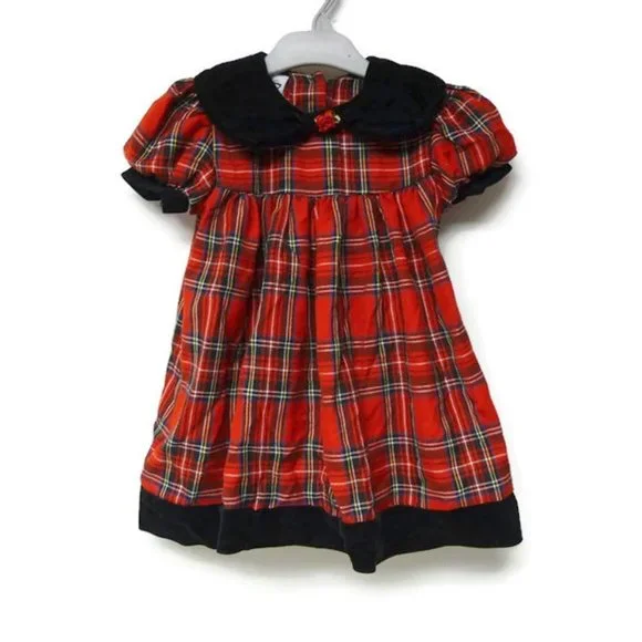Jo Lene | Dresses | 9s 00s Jo Lene Plaid Holiday Dress Size 4t Made In Usa 